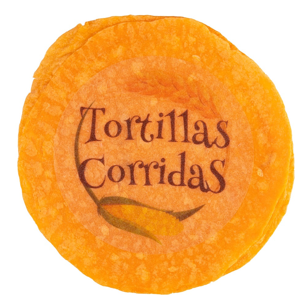 Tortillas de Harina de Trigo Anaranjadas - 20 cm - Tortillas Corridas