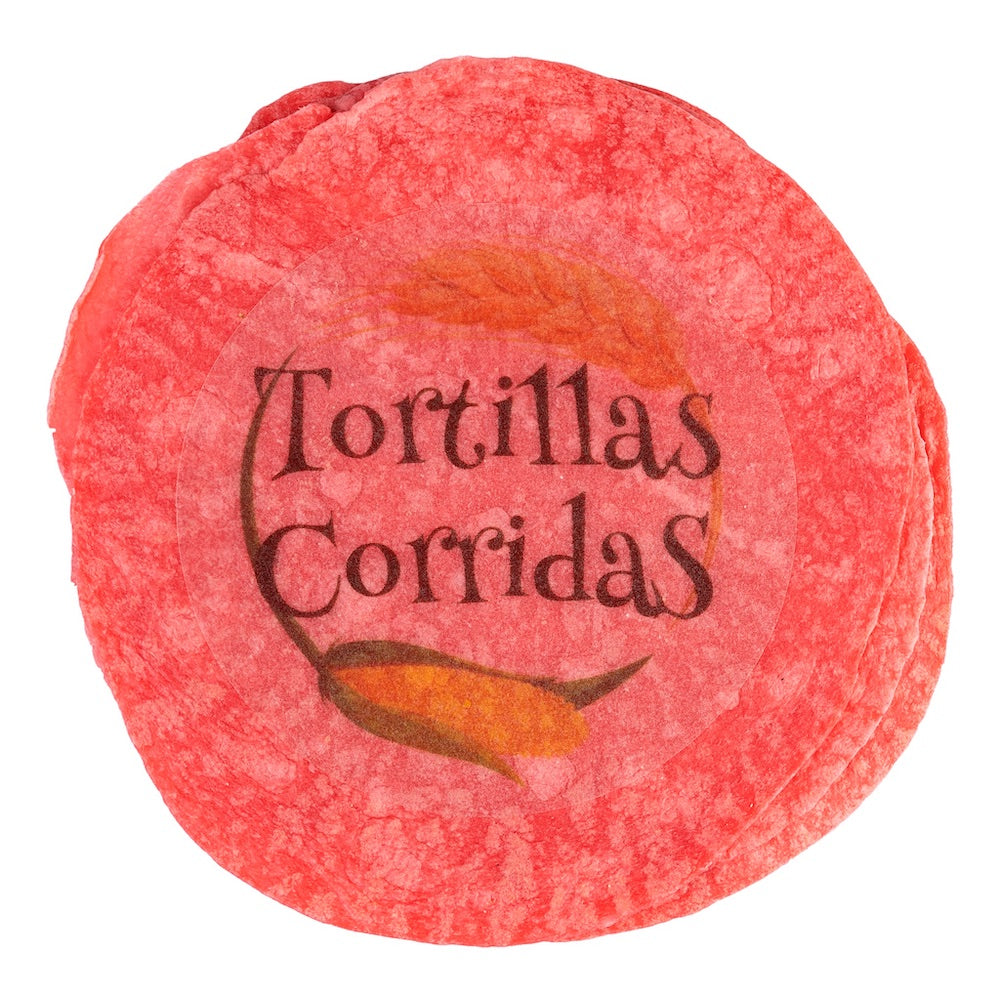 Tortillas de Harina de Trigo Rojas - 20 cm - Tortillas Corridas