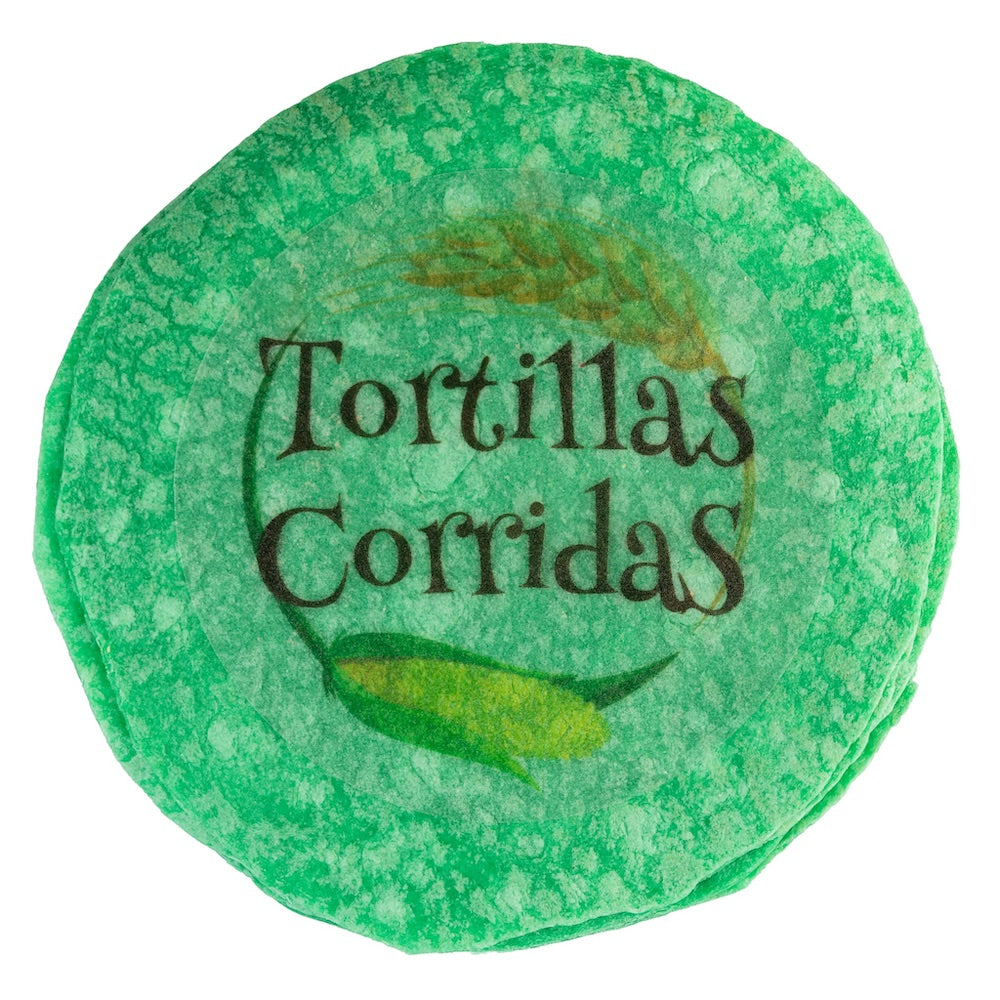 Tortillas de Harina de Trigo Verdes - 20 cm - Tortillas Corridas