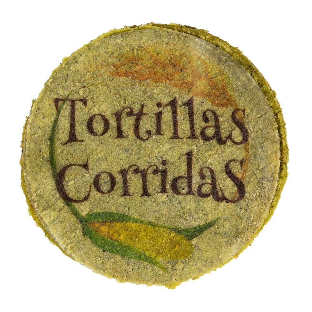 Tortillas de Maíz con Espinaca - 13 cm - Tortillas Corridas