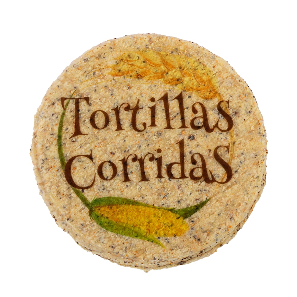 Tortilla de Maíz con semillas de Chía - 13 cm - Tortillas Corridas