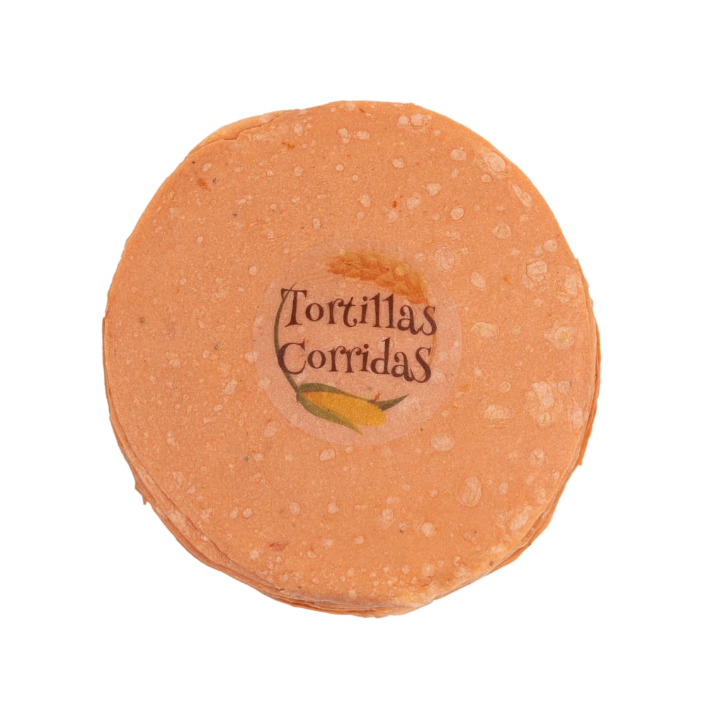 Tortilla de Harina de Trigo con Tomate - 30 cm - Tortillas Corridas